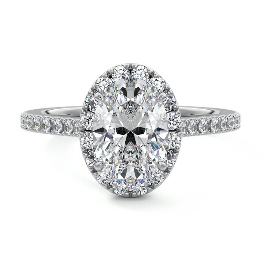Iona - Oval Platinum Lab Grown Diamond Engagement Ring | Nura Lab