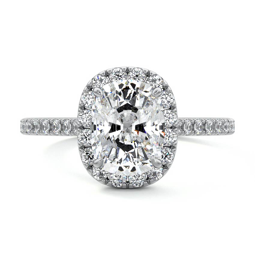 Iona - Cushion Platinum Lab Grown Diamond Engagement Ring | Nura Lab