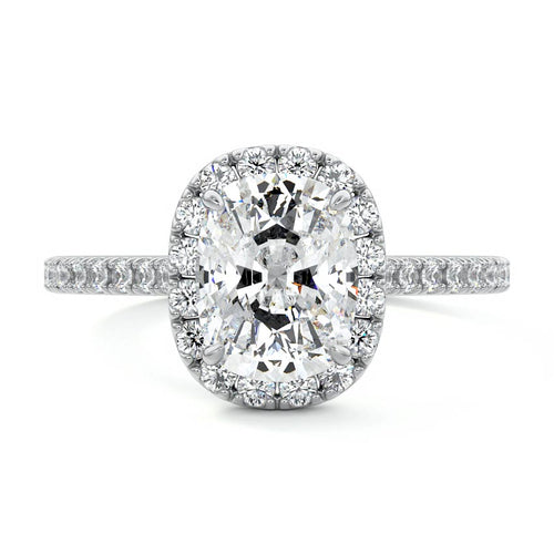 Iona - Cushion Platinum Lab Grown Diamond Engagement Ring | Nura Lab