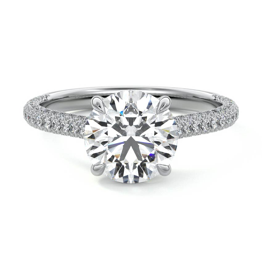 Ella - Round Platinum Lab Grown Diamond Engagement Ring | Nura Lab