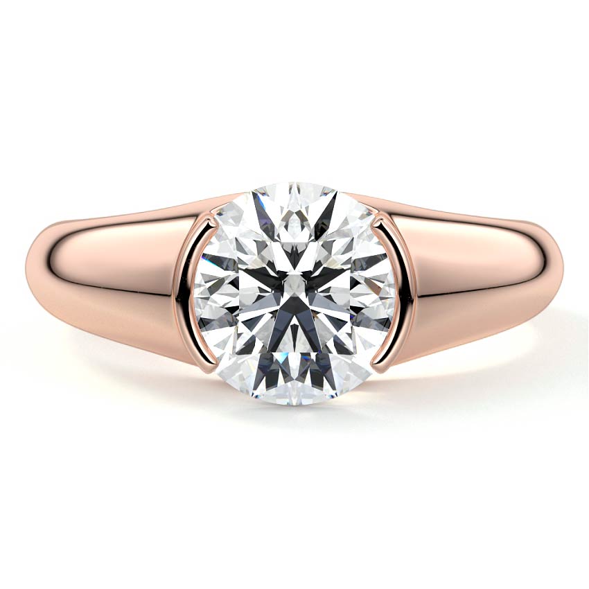 Katia - Round Rose Gold Lab Grown Diamond Engagement Ring | Nura Lab