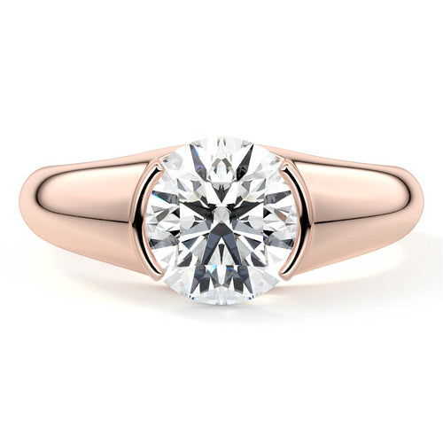 Katia - Round Rose Gold Lab Grown Diamond Engagement Ring | Nura Lab