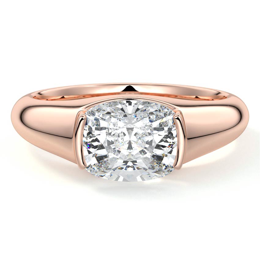 Katia - Cushion Rose Gold Lab Grown Diamond Engagement Ring | Nura Lab