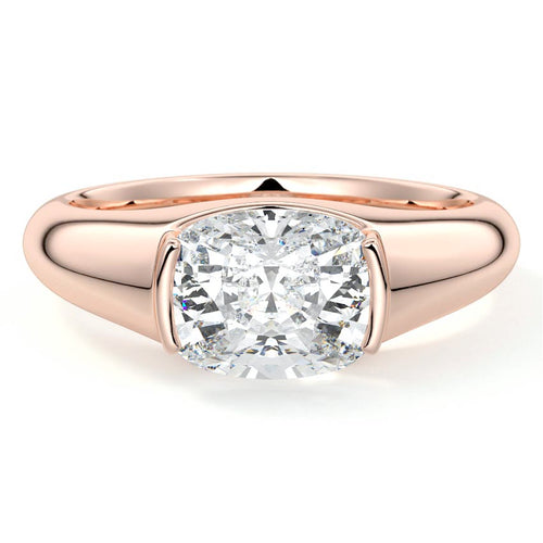 Katia - Cushion Rose Gold Lab Grown Diamond Engagement Ring | Nura Lab