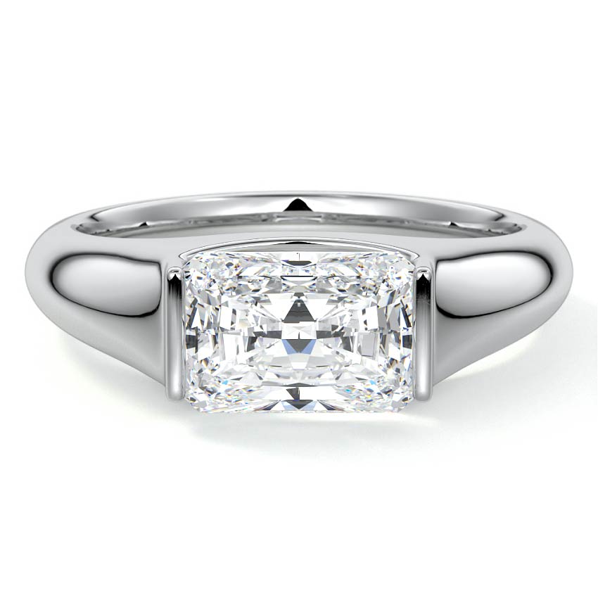 Katia - Radiant Platinum Lab Grown Diamond Engagement Ring | Nura Lab