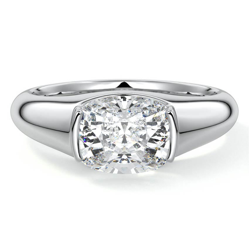 Katia - Cushion Platinum Lab Grown Diamond Engagement Ring | Nura Lab