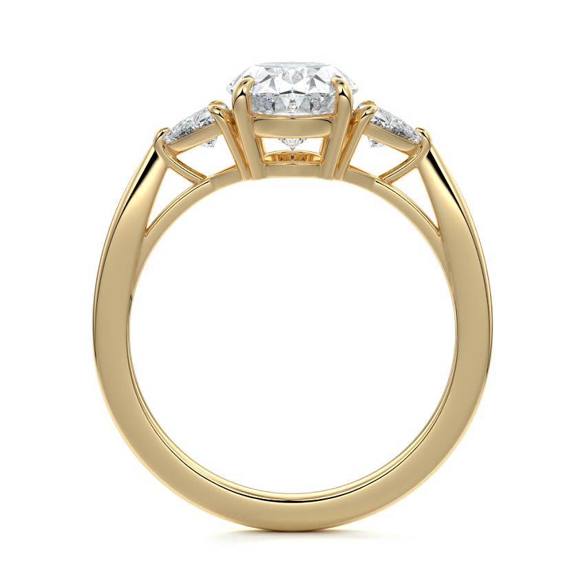 Leona - Oval Yellow Gold Lab Grown Diamond Engagement Ring | Nura Lab