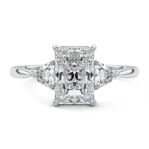 Leona - Radiant White Gold Lab Grown Diamond Engagement Ring | Nura Lab