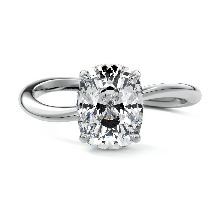 Lucia - Cushion Platinum Lab Grown Diamond Engagement Ring | Nura Lab