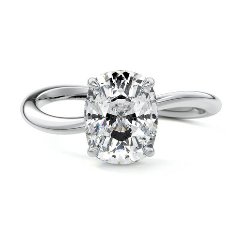Lucia - Cushion Platinum Lab Grown Diamond Engagement Ring | Nura Lab