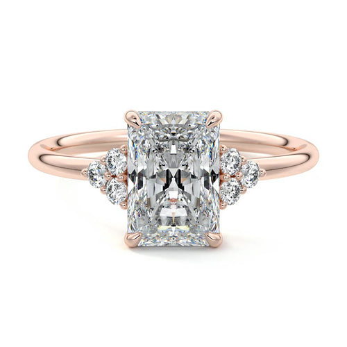 Jocasta - Radiant Rose Gold Lab Grown Diamond Engagement Ring | Nura Lab