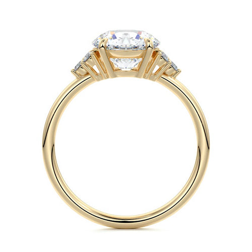 Jocasta - Round Yellow Gold Lab Grown Diamond Engagement Ring | Nura Lab