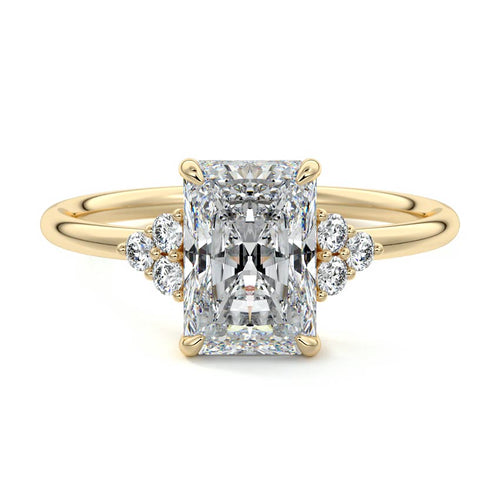 Jocasta - Radiant Yellow Gold Lab Grown Diamond Engagement Ring | Nura Lab