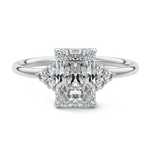 Jocasta - Radiant White Gold Lab Grown Diamond Engagement Ring | Nura Lab