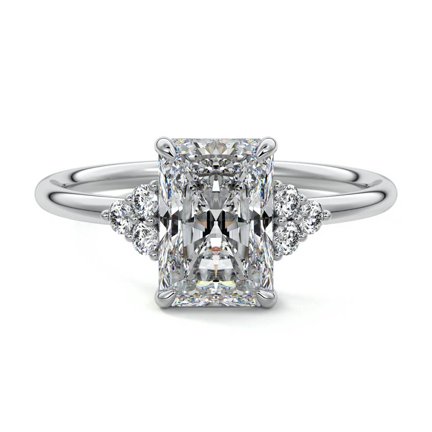 Jocasta - Radiant Platinum Lab Grown Diamond Engagement Ring | Nura Lab
