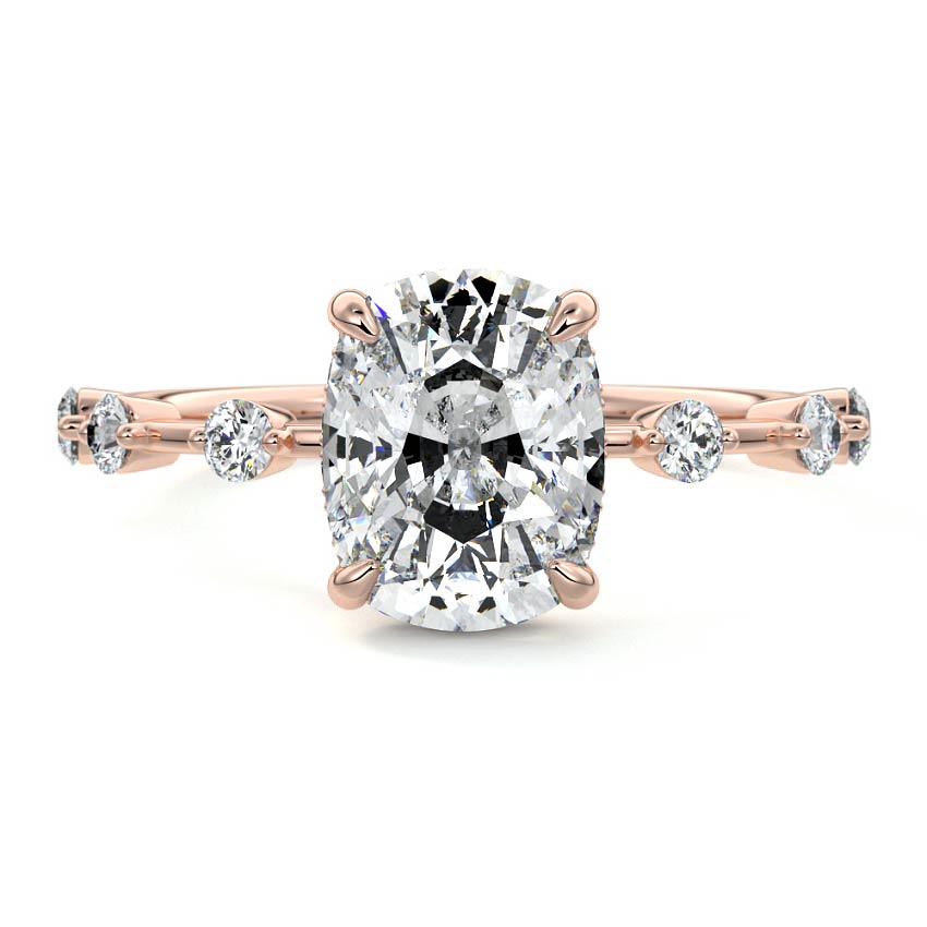 Mara - Cushion Rose Gold Lab Grown Diamond Engagement Ring | Nura Lab