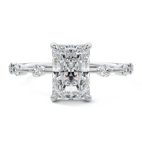 Mara - Radiant Platinum Lab Grown Diamond Engagement Ring | Nura Lab