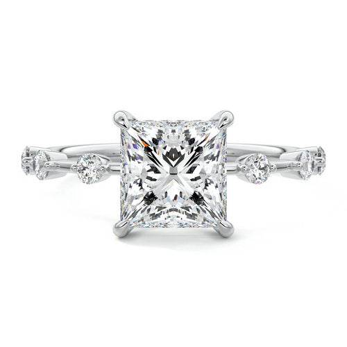 Mara - Princess Platinum Lab Grown Diamond Engagement Ring | Nura Lab