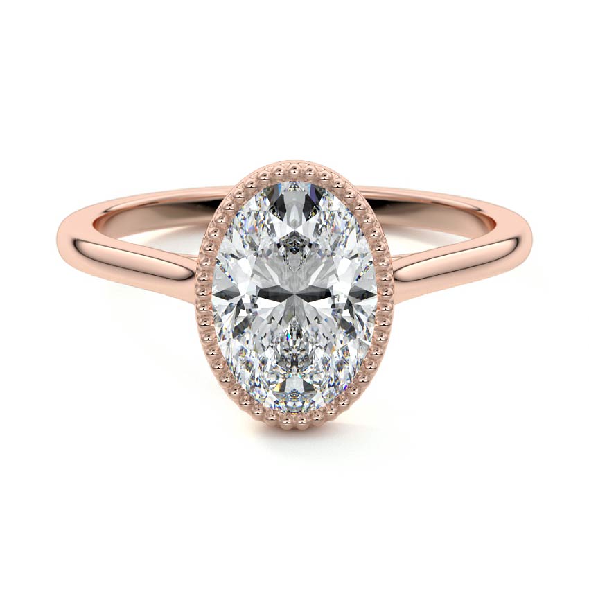 Marcella - Oval Rose Gold Lab Grown Diamond Engagement Ring | Nura Lab