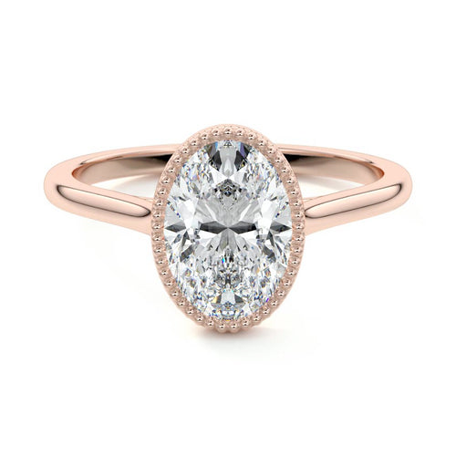Marcella - Oval Rose Gold Lab Grown Diamond Engagement Ring | Nura Lab