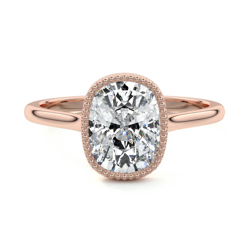Marcella - Cushion Rose Gold Lab Grown Diamond Engagement Ring | Nura Lab