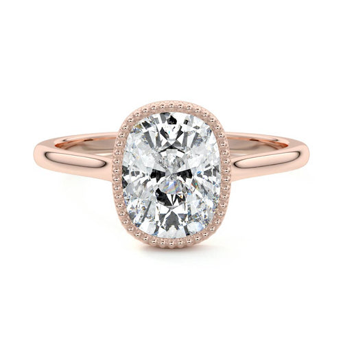Marcella - Cushion Rose Gold Lab Grown Diamond Engagement Ring | Nura Lab