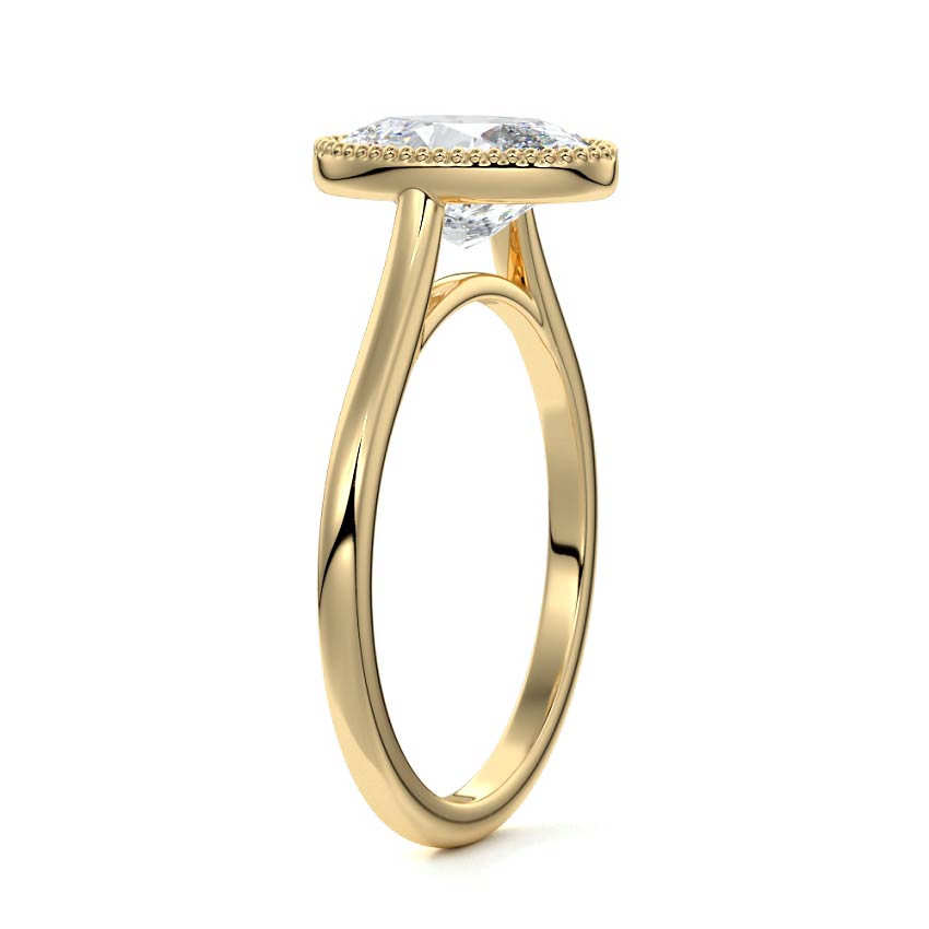 Marcella - Oval Yellow Gold Lab Grown Diamond Engagement Ring | Nura Lab