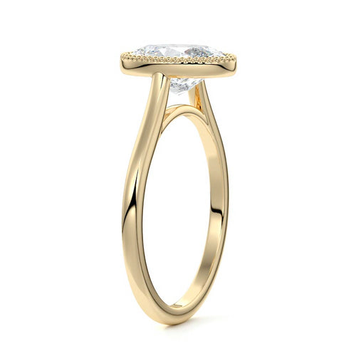 Marcella - Oval Yellow Gold Lab Grown Diamond Engagement Ring | Nura Lab
