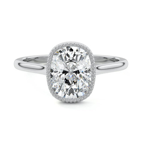 Marcella - Cushion Platinum Lab Grown Diamond Engagement Ring | Nura Lab