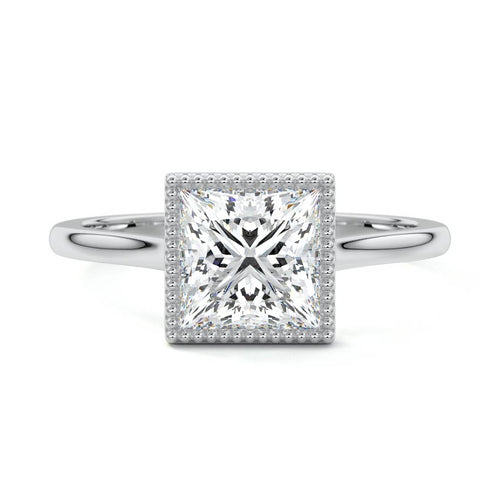 Marcella - Princess Platinum Lab Grown Diamond Engagement Ring | Nura Lab