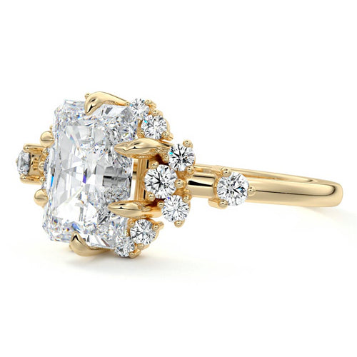 Marina - Radiant Yellow Gold Lab Grown Diamond Engagement Ring | Nura Lab