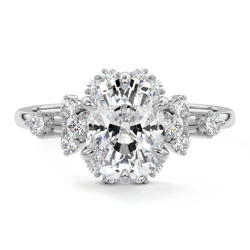 Marina - Cushion Platinum Lab Grown Diamond Engagement Ring | Nura Lab