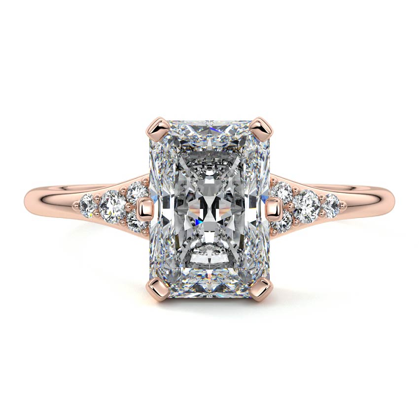 Nerina - Radiant Rose Gold Lab Grown Diamond Engagement Ring | Nura Lab