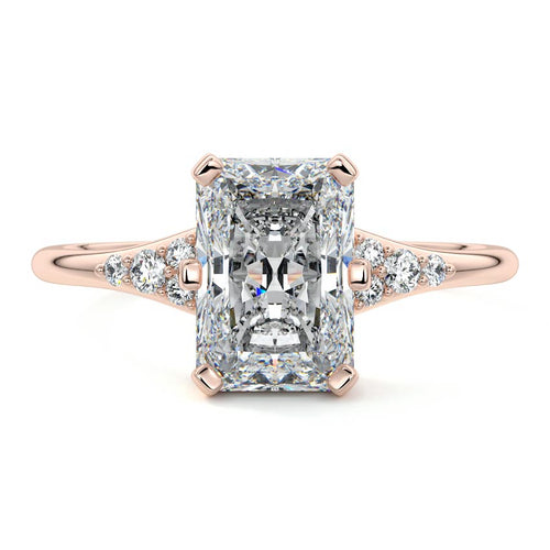 Nerina - Radiant Rose Gold Lab Grown Diamond Engagement Ring | Nura Lab