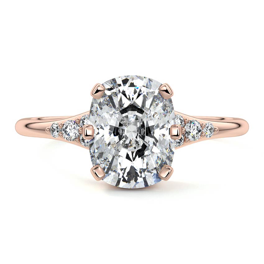 Nerina - Cushion Rose Gold Lab Grown Diamond Engagement Ring | Nura Lab