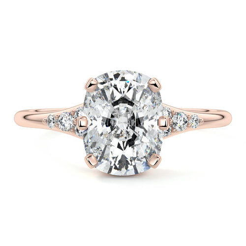 Nerina - Cushion Rose Gold Lab Grown Diamond Engagement Ring | Nura Lab