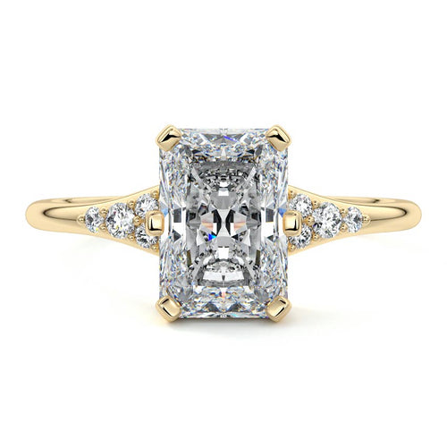 Nerina - Radiant Yellow Gold Lab Grown Diamond Engagement Ring | Nura Lab
