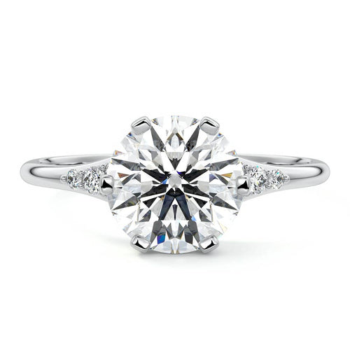 Nerina - Round White Gold Lab Grown Diamond Engagement Ring | Nura Lab