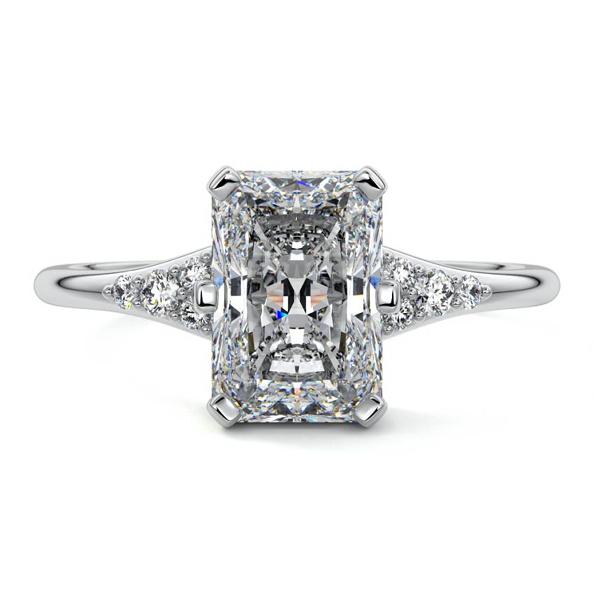 Nerina - Radiant Platinum Lab Grown Diamond Engagement Ring | Nura Lab