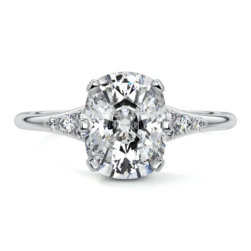 Nerina - Cushion Platinum Lab Grown Diamond Engagement Ring | Nura Lab