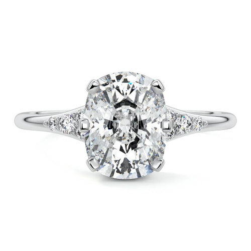 Nerina - Cushion Platinum Lab Grown Diamond Engagement Ring | Nura Lab