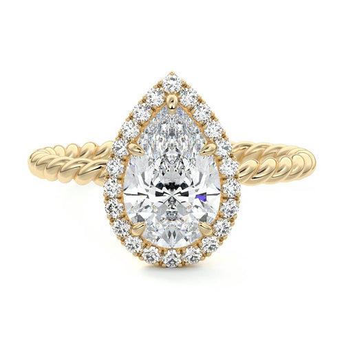 Noemi - Pear Yellow Gold Lab Grown Diamond Engagement Ring | Nura Lab