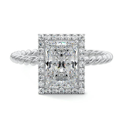 Noemi - Radiant White Gold Lab Grown Diamond Engagement Ring | Nura Lab