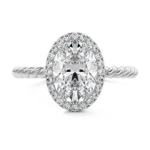 Noemi - Oval Platinum Lab Grown Diamond Engagement Ring | Nura Lab