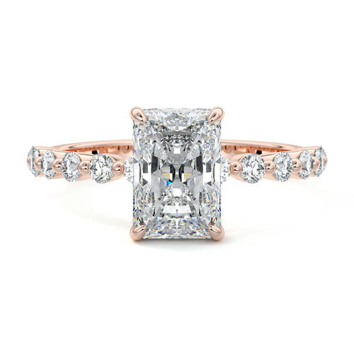 Odessa - Radiant Rose Gold Lab Grown Diamond Engagement Ring | Nura Lab