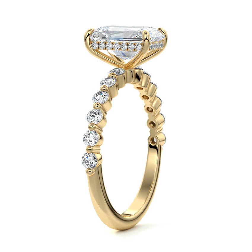 Odessa - Radiant Yellow Gold Lab Grown Diamond Engagement Ring | Nura Lab