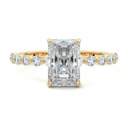Odessa - Radiant Yellow Gold Lab Grown Diamond Engagement Ring | Nura Lab