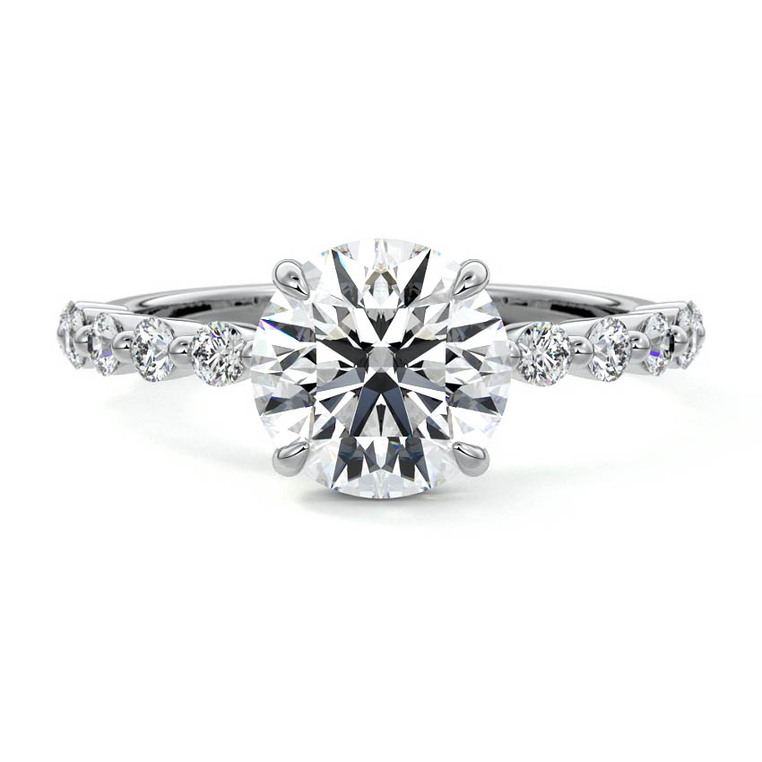Odessa - Round White Gold Lab Grown Diamond Engagement Ring | Nura Lab