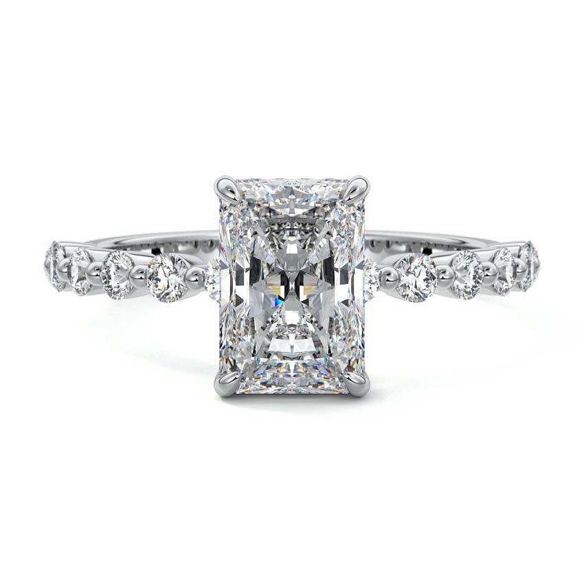 Odessa - Radiant White Gold Lab Grown Diamond Engagement Ring | Nura Lab