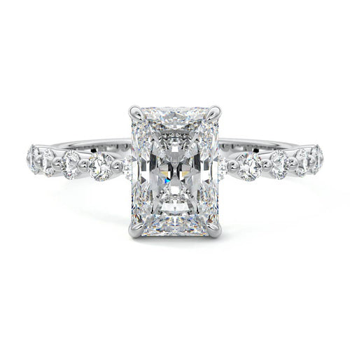 Odessa - Radiant White Gold Lab Grown Diamond Engagement Ring | Nura Lab